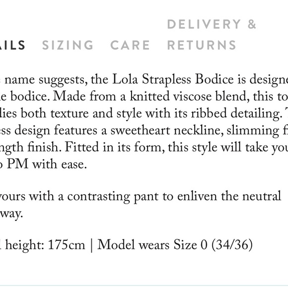 Brand NWT kookai strapless stretch bodice - Picture 4 of 4